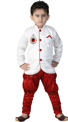 FTC Bazar Boys Kurta and Pyjama Set(White Pack of 1, Multicolor