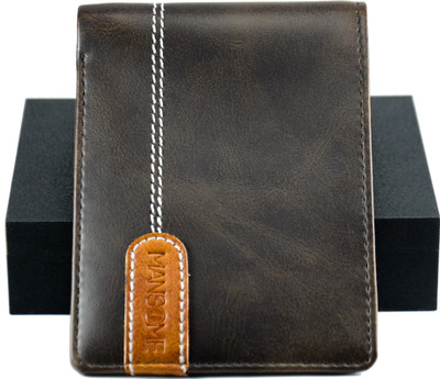 Mansome Boys Brown Artificial Leather Wallet(8 Card Slots), Coffee brown