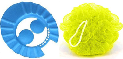 Bruzone Shower Cap with Bathing Loofah for Daily Care(Set of 2)