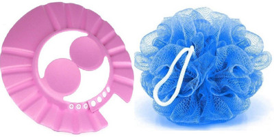 Bruzone Bathing Loofah with Shower Cap for Daily Care(Set of 2)