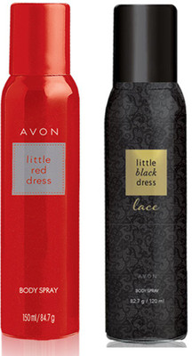 Avon Anew Little Red & Black Dress Lace Body Spray (combo) Deodorant Spray - For Men & Women(300 ml, Pack of 2)
Avon Anew Little Red & Black Dress Lace Body Spray (combo) Deodorant Spray - For Men & Women(300 ml, Pack of 2)