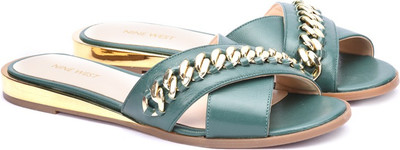 Nine West Women GREEN Flats