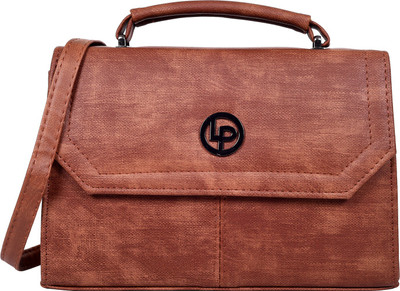 Lino Perros Women Casual Brown Leatherette Sling Bag
