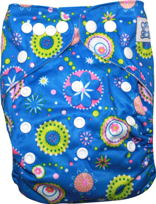 Kiwi Re-Usable Diaper Floral Design with insert - New Born