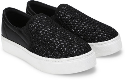 Chemistry Embellished Slip On For Women(Black