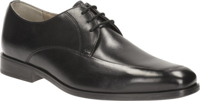 Clarks Amieson Lace Black Leather Lace Up For Men(Black, Black leathe