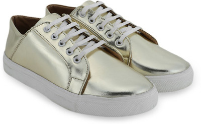 Chemistry Lace Up Shoes For Women(Gold