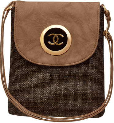 TAP FASHION Women Casual Brown Juco Sling Bag