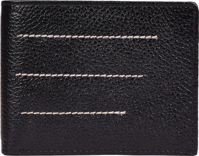 Chappie Moustache Men Black Genuine Leather Wallet(6 Card Slots), Mgcmwd-389320bl