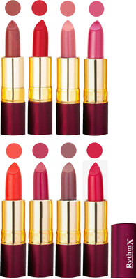 Rythmx Supreme Matte Lipstick Combo Of 8 Pcs(Multicolor,)