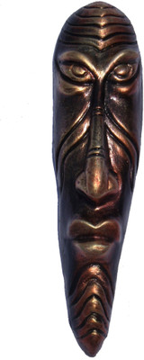 Rasoh village hand artz egyptian demonic tribal decorative wall hanging mask Decorative Showpiece - 26 cm(Terracotta, Brown) 
Rasoh village hand artz egyptian demonic tribal decorative wall hanging mask Decorative Showpiece - 26 cm(Terracotta, Brown)