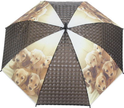 FabSeasons Kids Digital Printed Umbrella(Black)