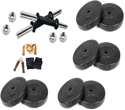Body Grip 8KG HOME GYM SET 1KG x 8 + 2 ROD 14 INCHES + GYM GLOVES PAIR + SKIPPING ROPE + HAND GRIPPER Gym & Fitness Kit
Body Grip 8KG HOME GYM SET 1KG x 8 + 2 ROD 14 INCHES + GYM GLOVES PAIR + SKIPPING ROPE + HAND GRIPPER Gym & Fitness Kit