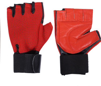 M P Leather Store MPLS Gym & Fitness Gloves (L, Red)
