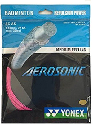 Yonex AEROSONIC 0.61 Badminton String - 10 m(Pink)