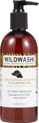 WILDWASH For Dry or Flaky Coats Conditioning, Anti-itching, Anti-dandruff Lavender, Manuka, Aloe Vera Dog Shampoo(300 ml)
WILDWASH For Dry or Flaky Coats Conditioning, Anti-itching, Anti-dandruff Lavender, Manuka, Aloe Vera Dog Shampoo(300 ml)