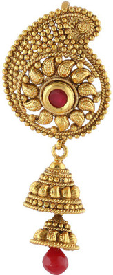 Anuradha Art Jewellery ZHB-630 Hair Pin(Gold, White)