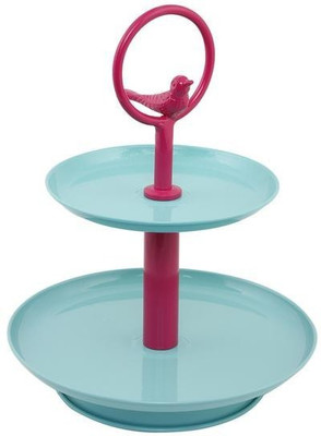 Elan Steel Cake Server(Blue, Pink, Pack of 1)
