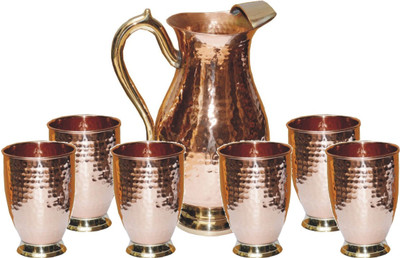 Veda Home & Lifestyle VEDA COPPER MUGHLAI JUG SET Water Jug Set(3.5 L, Pack of 7)
Veda Home & Lifestyle VEDA COPPER MUGHLAI JUG SET Water Jug Set(3.5 L, Pack of 7)
