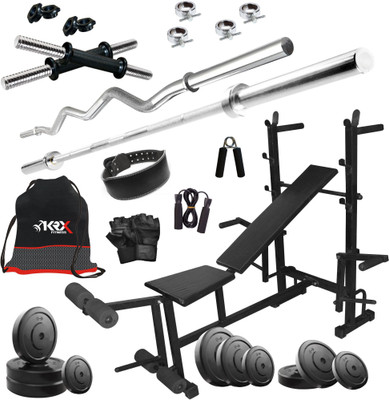 KRX 46 KG COMBO 36 WITH 8 IN 1 MULTIPURPOSE BENCH, Home Gym Kit