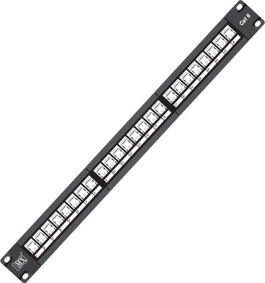 MX 19" Rock Mount 24 Port RJ45 CAT 6 Patch Panel Network With IO Shutter Cable Management & 50U Gold Plated Lan Adapter(1000 Mbps)
MX 19" Rock Mount 24 Port RJ45 CAT 6 Patch Panel Network With IO Shutter Cable Management & 50U Gold Plated Lan Adapter(1000 Mbps)
