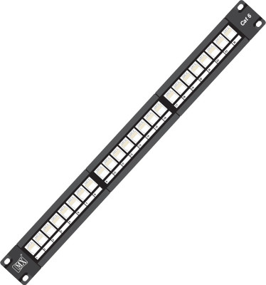 MX 19" Rock Mount 24 Port RJ45 CAT 6 Patch Panel Network With IO Cable Management & 50U Gold Plated Lan Adapter(1000 Mbps)
MX 19" Rock Mount 24 Port RJ45 CAT 6 Patch Panel Network With IO Cable Management & 50U Gold Plated Lan Adapter(1000 Mbps)
