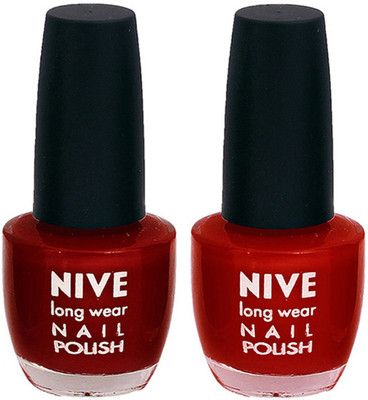 Nive Colour Blast Nail Polish (Set of 2 Nail Polish) Red,Red(Pack of 2)