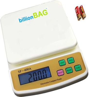 Billionbag Multi Powered Advanced SF 400A 5 Kg With Battery Digital Household Use And Backlight Weighing Scale(White)
Billionbag Multi Powered Advanced SF 400A 5 Kg With Battery Digital Household Use And Backlight Weighing Scale(White)