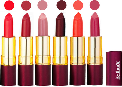 Rythmx Dry Matte Lipstick Combo Set Of 6 Pcs 28(Multicolor,)