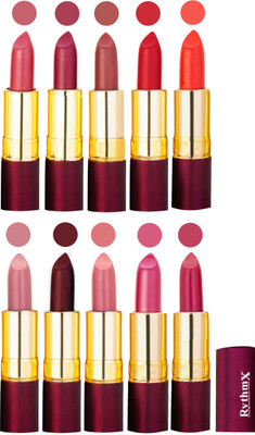 Rythmx Matte Lipstick Set Of 10 Pcs 93(Multicolor,)