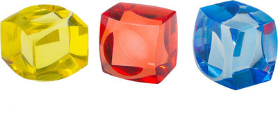 Kebica Dice Shaped Acrylic Paper Weights with Clear Finish(Set Of 3, Red, Blue, Yellow)
Kebica Dice Shaped Acrylic Paper Weights with Clear Finish(Set Of 3, Red, Blue, Yellow)
