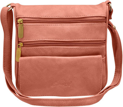 Tap Fashion Women Casual Pink PU Sling Bag