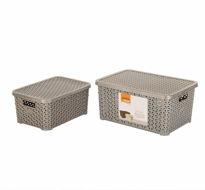 Jaypee Plus Keep All with cover big & Small, Silver (pack of 2) Storage Basket(Pack of 2)
Jaypee Plus Keep All with cover big & Small, Silver (pack of 2) Storage Basket(Pack of 2)