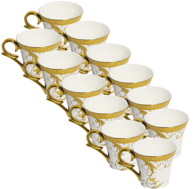 Clay Craft Gold Printed Set of 12 Pcs. Bone China Mug(310 ml, Pack of 12), Multicolor
Clay Craft Gold Printed Set of 12 Pcs. Bone China Mug(310 ml, Pack of 12), Multicolor