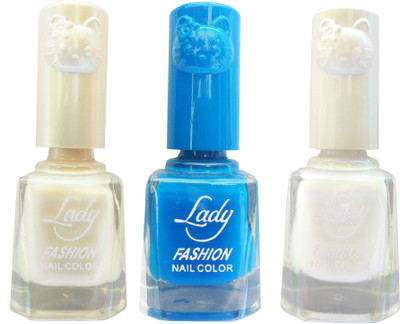 Lady Fashion Colour Cap Insta Dry Nail polish (Evergreen Colours) Creamy White,Blue,White(Pack of 3)
Lady Fashion Colour Cap Insta Dry Nail polish (Evergreen Colours) Creamy White,Blue,White(Pack of 3)