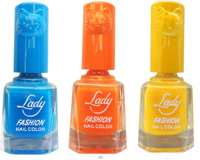 Lady Fashion Colour Cap Insta Dry Nail polish (Evergreen Colours) Blue,Orange,Yellow(Pack of 3)
Lady Fashion Colour Cap Insta Dry Nail polish (Evergreen Colours) Blue,Orange,Yellow(Pack of 3)