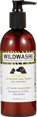 WILDWASH for Sensitive Coats, Puppies, Cats or Kittens Anti-microbial, Hypoallergenic, Anti-itching, Allergy Relief, Anti-fungal, All Purpose Fragrance Free Dog Shampoo(300 ml)
WILDWASH for Sensitive Coats, Puppies, Cats or Kittens Anti-microbial, Hypoallergenic, Anti-itching, Allergy Relief, Anti-fungal, All Purpose Fragrance Free Dog Shampoo(300 ml)