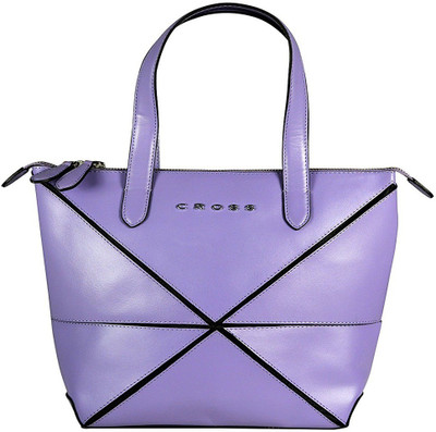 Cross Women Purple Genuine Leather Tote