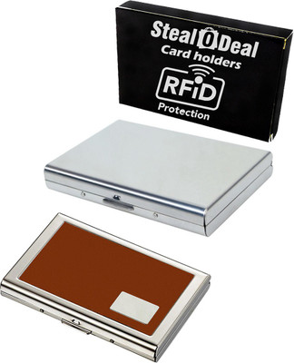 Stealodeal Rfid Secure Brown With Silver Best Selling Metal 15 Card Holder(Set of 2, Brown, Silver)
Stealodeal Rfid Secure Brown With Silver Best Selling Metal 15 Card Holder(Set of 2, Brown, Silver)