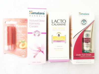 Himalaya fairness cream, under eye cream, sun lotion, peach shine lip balm(Set of 4)
Himalaya fairness cream, under eye cream, sun lotion, peach shine lip balm(Set of 4)