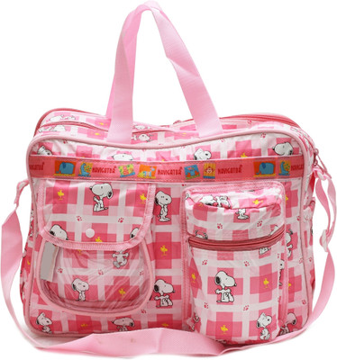 Shopigator Mother's Utility Or Multi Purpose Baby Messenger Diaper Bag(Pink)