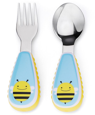 Skip Hop Baby Zoo Little Kid and Toddler Fork and Spoon Utensil Set, Multi Brooklyn Bee - Melamine & Stainless steel(Multicolor)
Skip Hop Baby Zoo Little Kid and Toddler Fork and Spoon Utensil Set, Multi Brooklyn Bee - Melamine & Stainless steel(Multicolor)