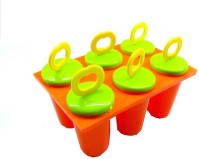 Manoramaenterprises So Beautiful Molds Orange Plastic Ice Cube Tray(Pack of 1)