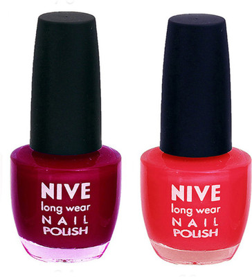 Nive Colour Blast Nail Polish (Set of 2 Nail Polish) 1405201726 Pink,Pink(Pack of 2)