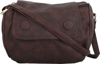 CRAVEFORIT Girls Casual Brown PU Sling Bag