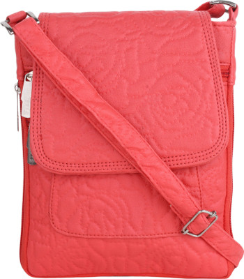 Vogue Street Girls Casual Pink, Orange PU Sling Bag, Orange;pink