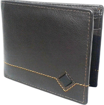 NUKAICHAU Men Black Genuine Leather Wallet(6 Card Slots), Cobo brn 6