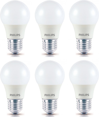 Philips 2.7 W Round E27 LED Bulb(Yellow, Pack of 6)