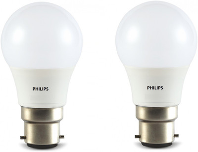 Philips 2.7 W Round B22 LED Bulb(White, Pack of 2)
