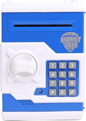 Flipzon Money safe Kids Piggy Savings Bank with Electronic Lock, Battery Operated, Multicolor Coin Bank(Multicolor)